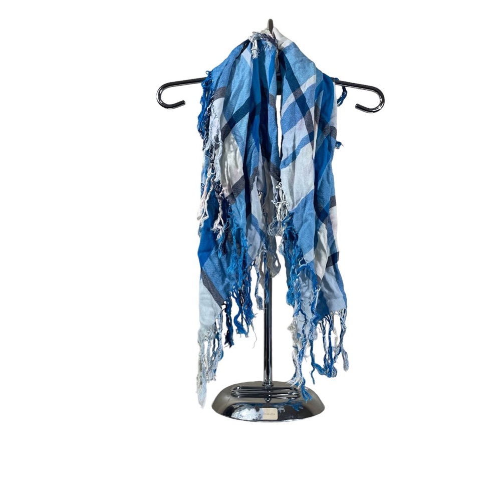 Frayed Women’s Plaid L 34” x W 34” Scarf